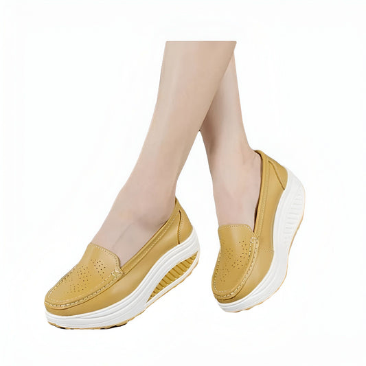 Luxe Mocassins Femme Respirants Plateforme Confortables