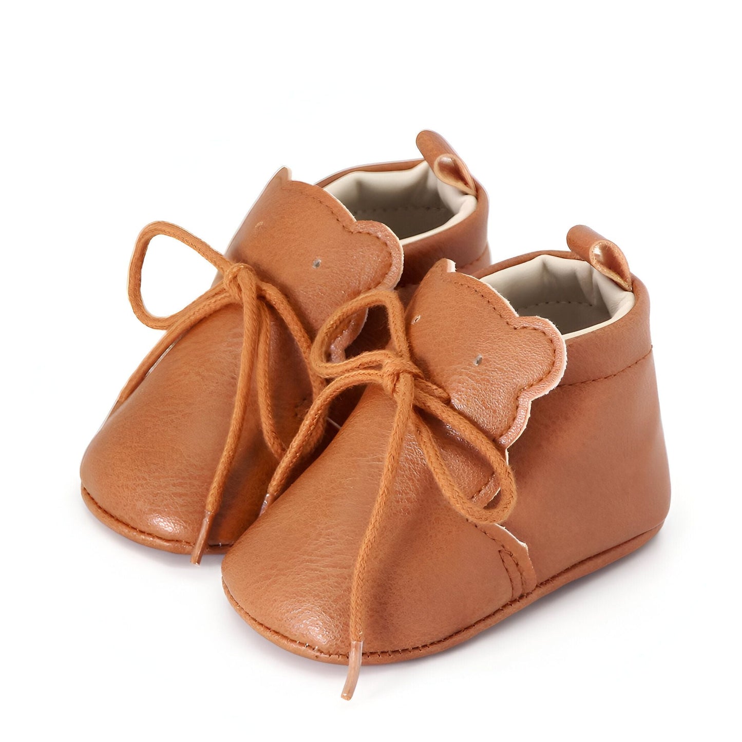 BoutikMoko Mocassins Souples Bébé Motif Ourson à Lacets