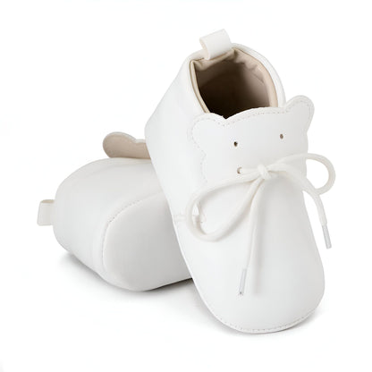 BoutikMoko Mocassins Souples Bébé Motif Ourson à Lacets