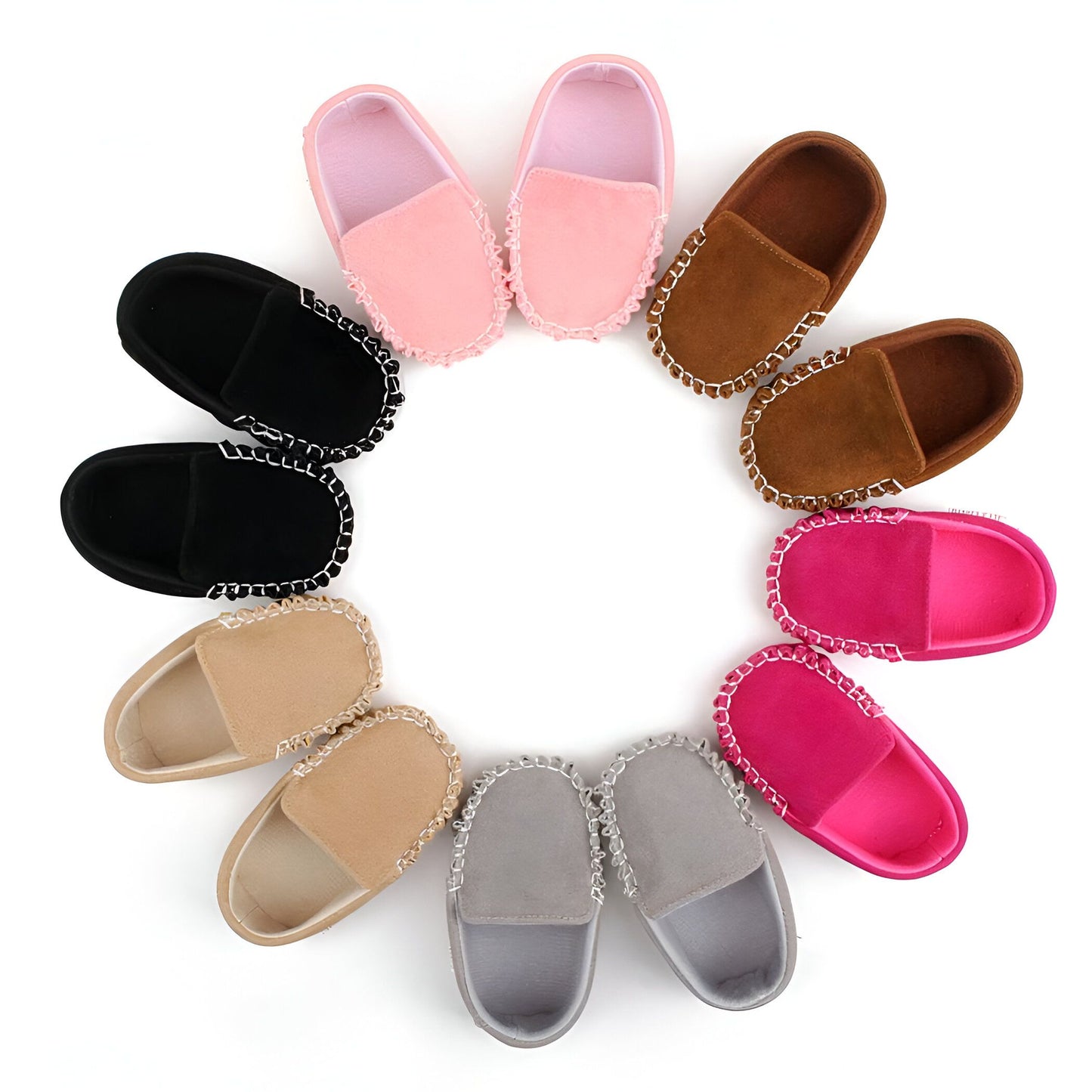 Mocassins bébé en cuir végan - chic et confortables