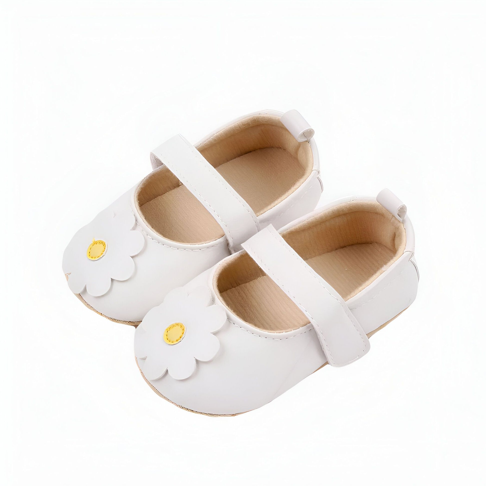 Mocassins Bébé Fille Fleur Souples - BelleBoutique