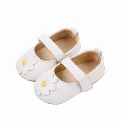 Mocassins Bébé Fille Fleur Souples - BelleBoutique