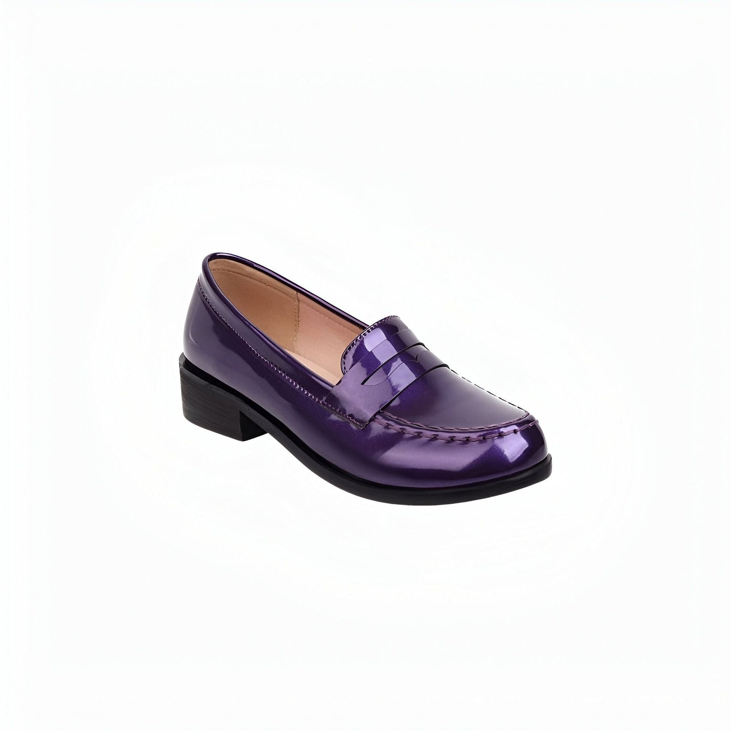 Élégant Mocassins femme vernis cuir synthétique colorés