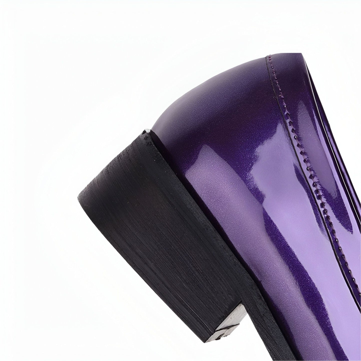 Élégant Mocassins femme vernis cuir synthétique colorés
