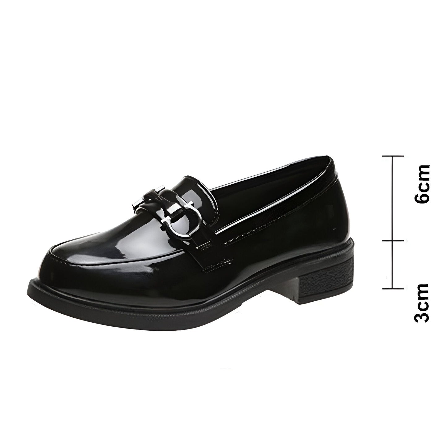 NovaLux Mocassins vernis femme métal élégant