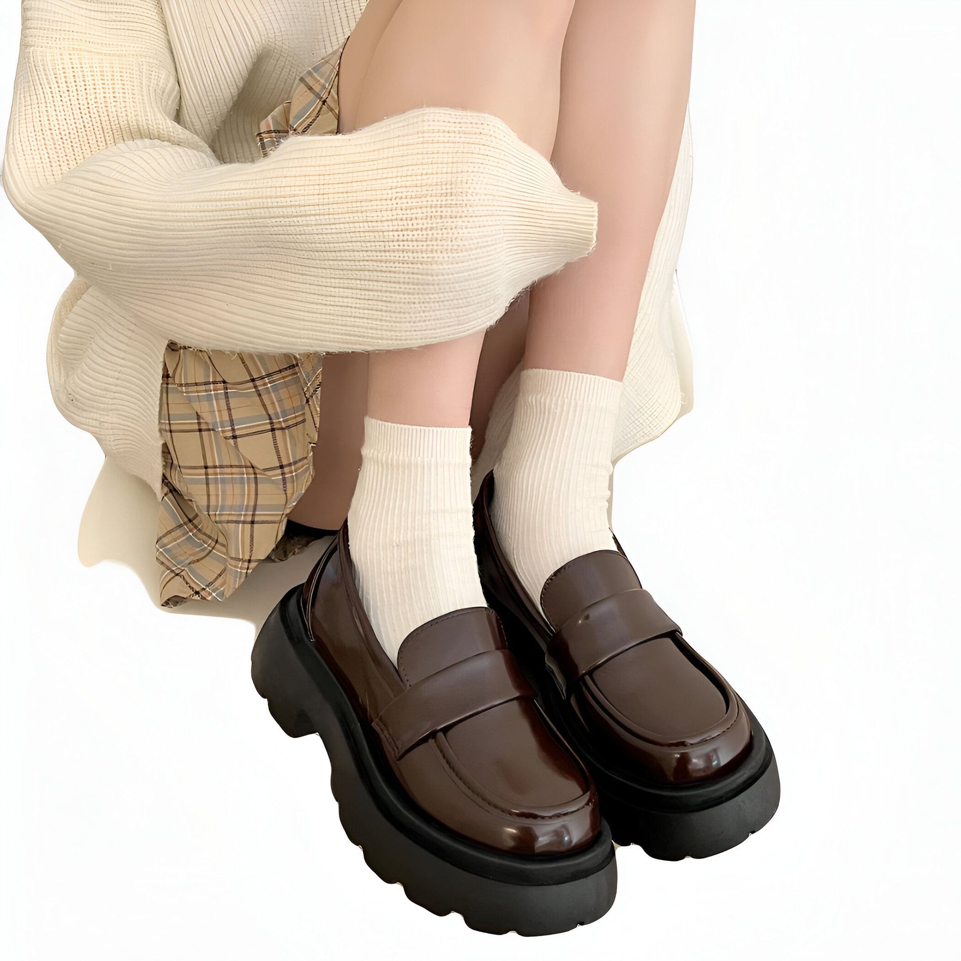 Mocassins Femme Vernis Prestige Plateforme Élégants