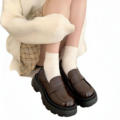 Mocassins Femme Vernis Prestige Plateforme Élégants