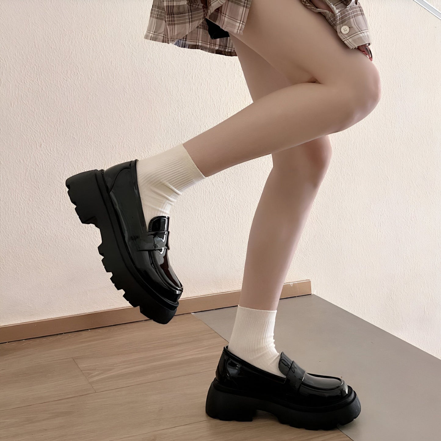 Mocassins Femme Vernis Prestige Plateforme Élégants