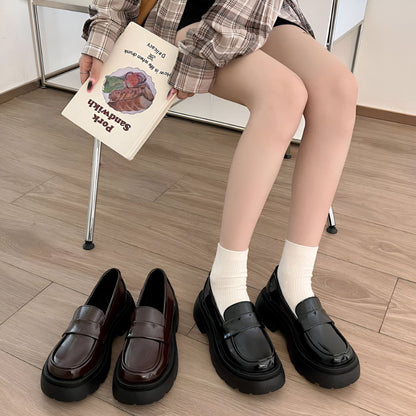 Mocassins Femme Vernis Prestige Plateforme Élégants