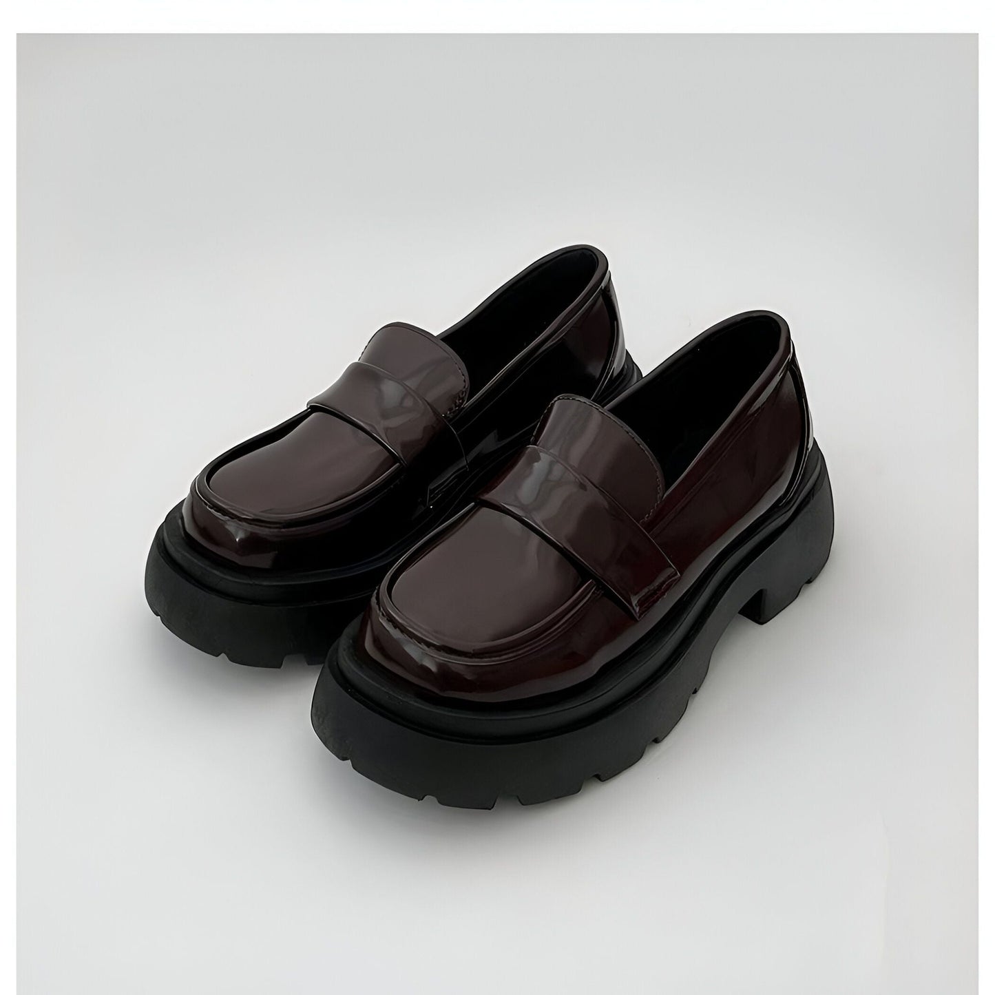 Mocassins Femme Vernis Prestige Plateforme Élégants