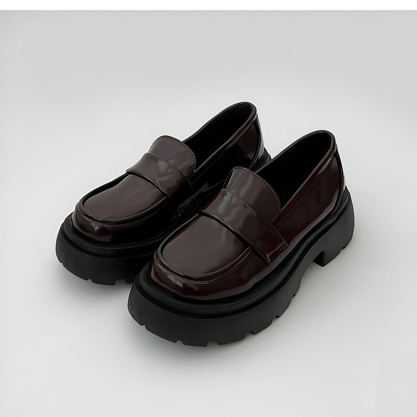 Mocassins Femme Vernis Prestige Plateforme Élégants