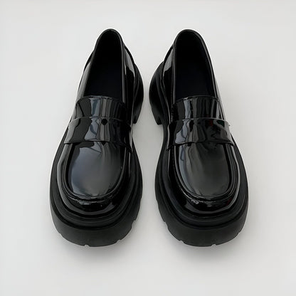 Mocassins Femme Vernis Prestige Plateforme Élégants