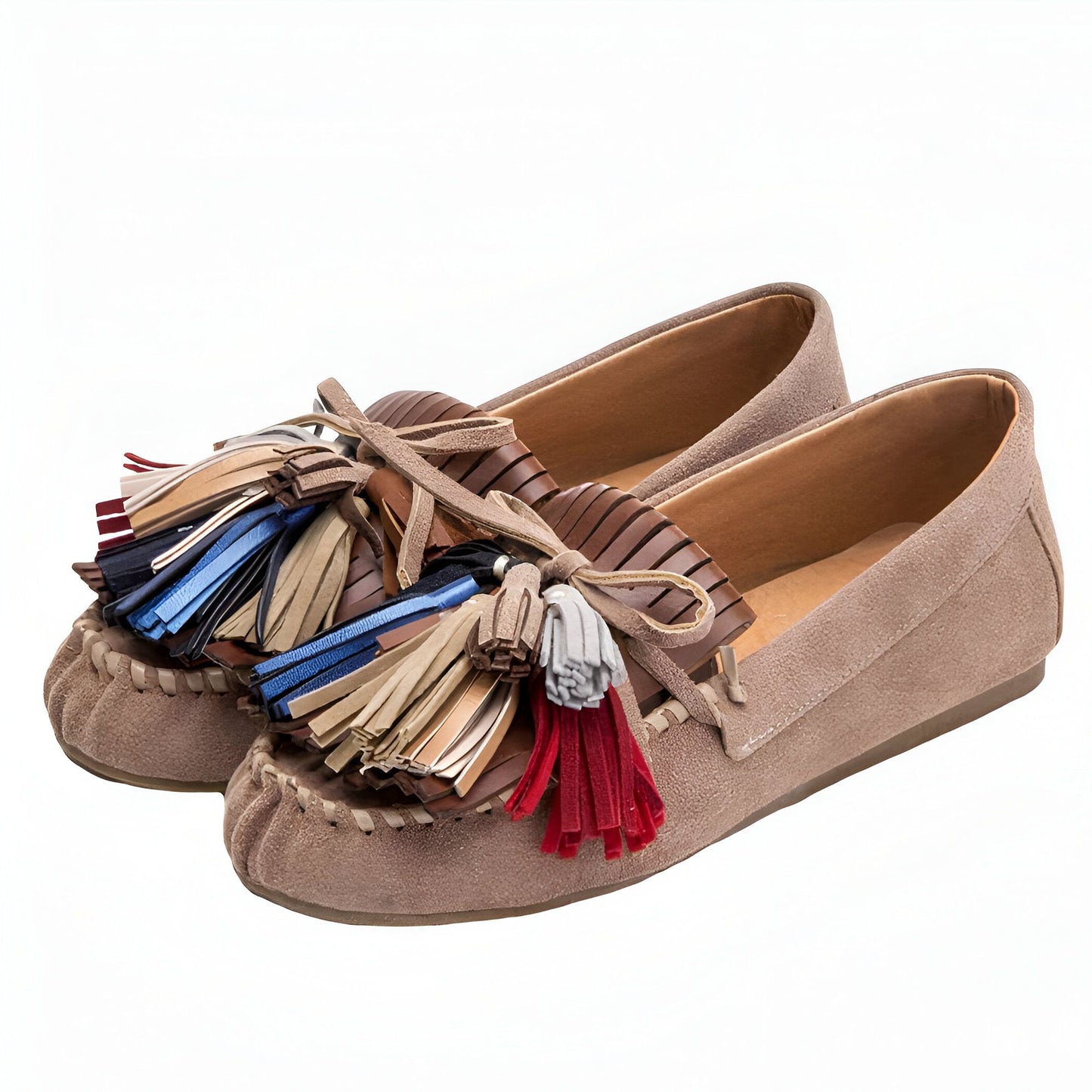 Mocassins Femme Colorés Cuir Végan Elite Soigné