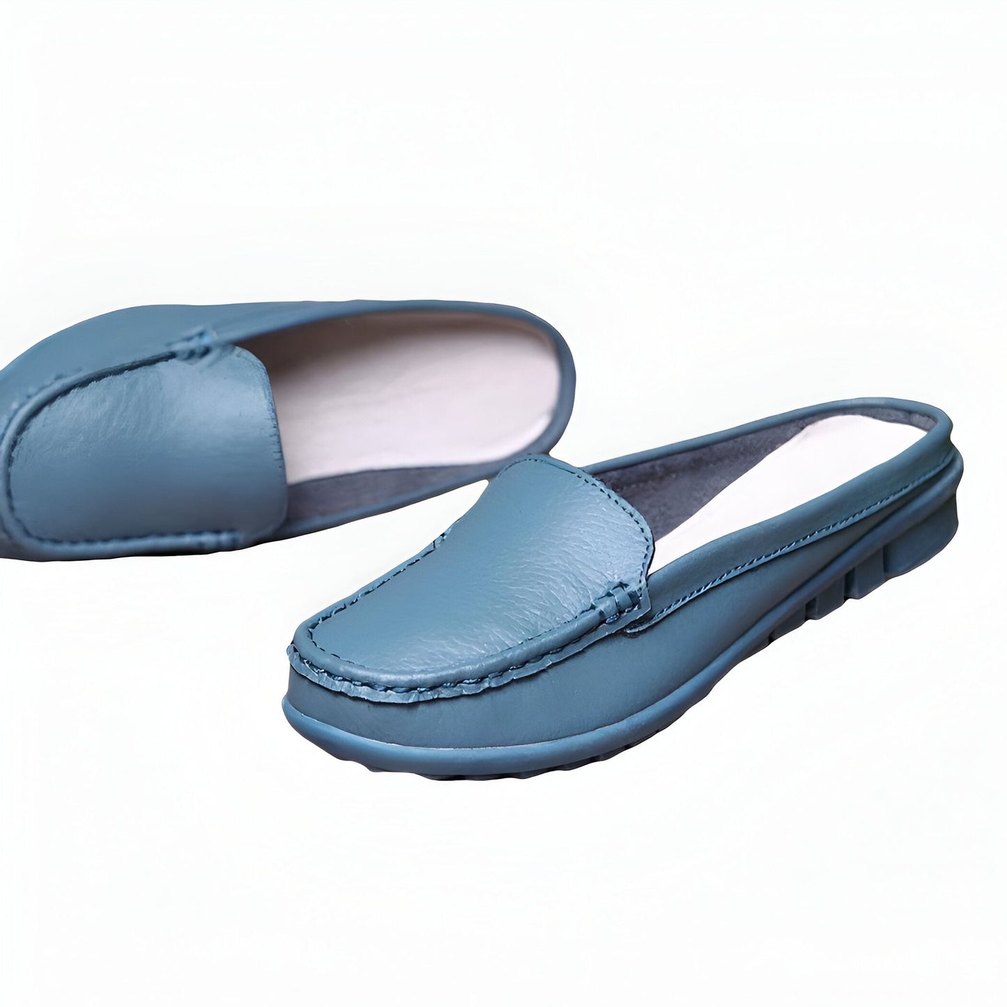 Mules Mocassins Souples Femme Cuir Synthétique Confort™