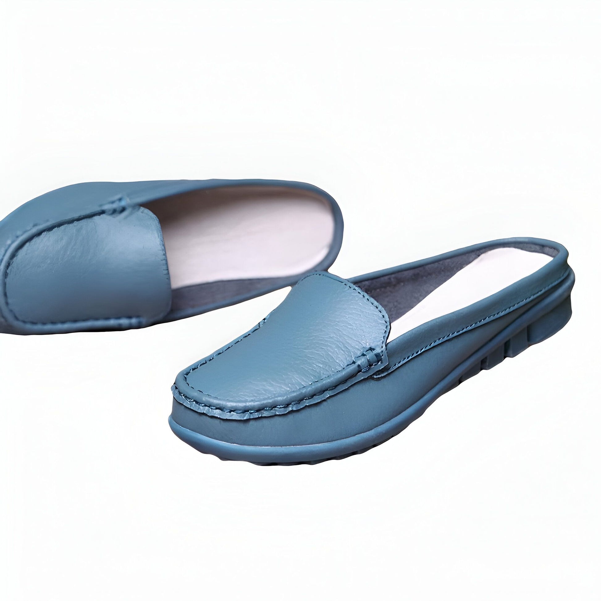 Mules Mocassins Souples Femme Cuir Synthétique Confort™