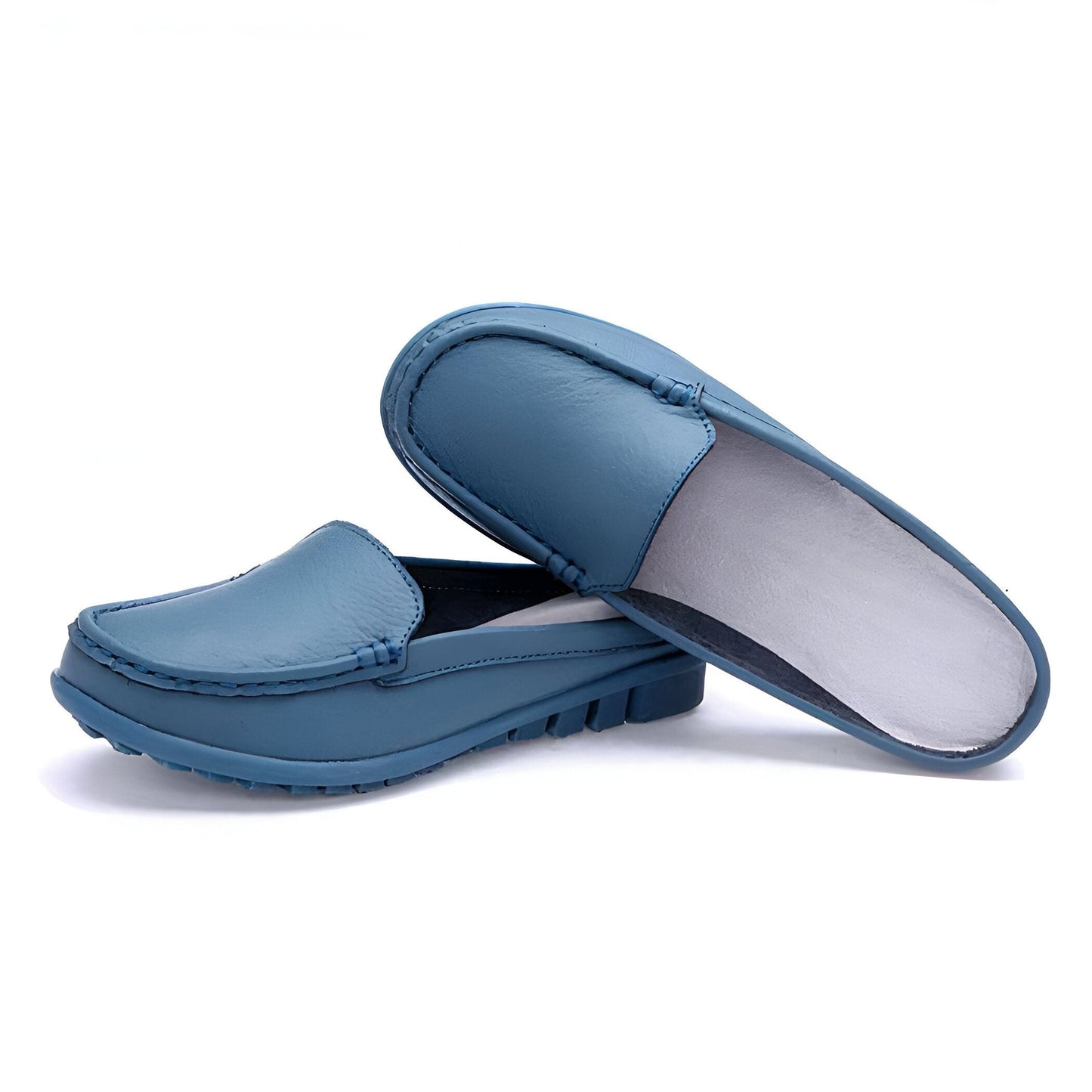 Mules Mocassins Souples Femme Cuir Synthétique Confort™