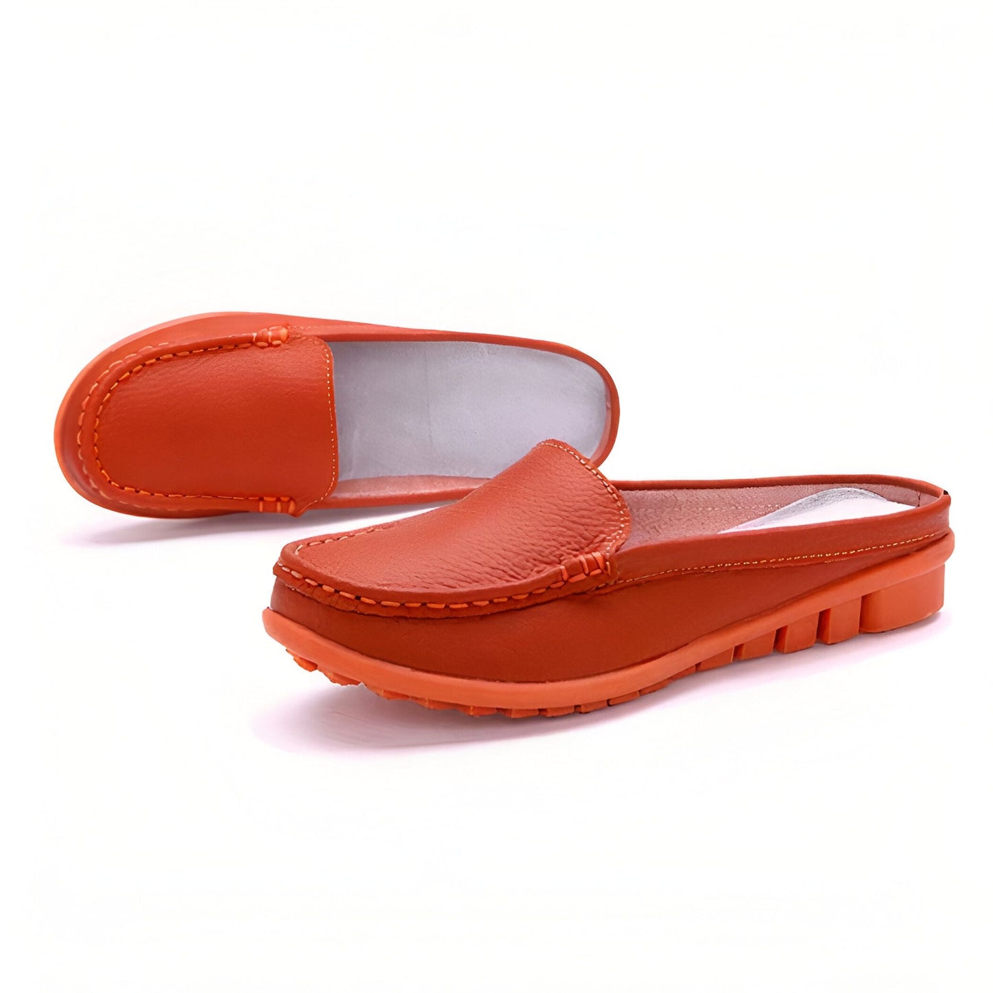 Mules Mocassins Souples Femme Cuir Synthétique Confort™